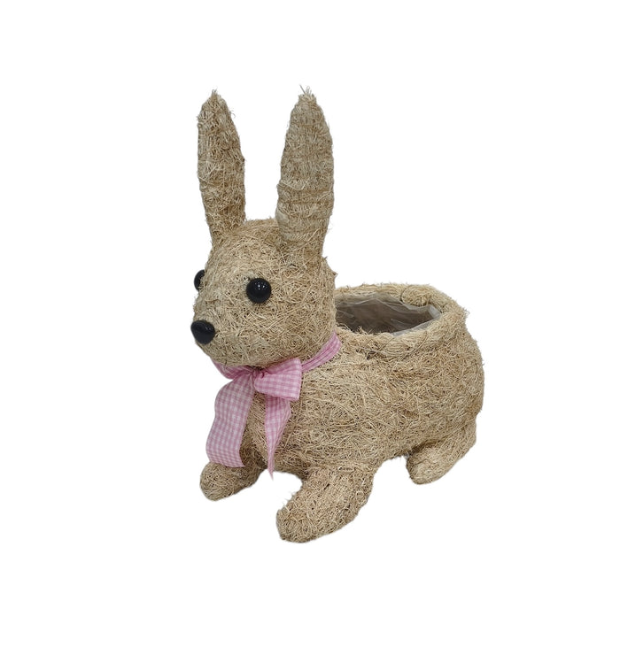 COIR RATTAN ANIMAL PLANTER - RABBIT