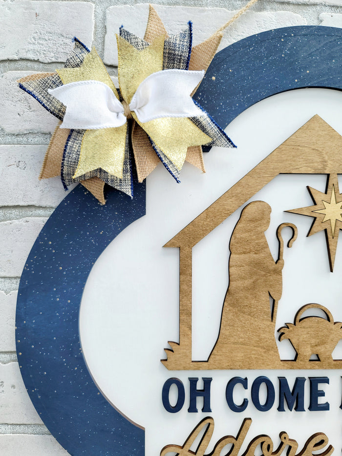 Come Let Us Adore Him Door Hanger- wholesale