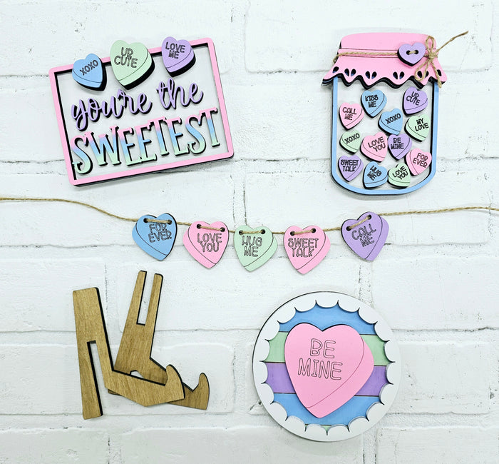Conversation Hearts Tiered Tray Set-wholesale