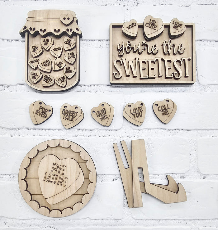 Conversation Hearts Tiered Tray Set-wholesale