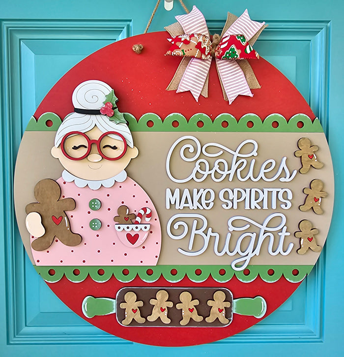 Cookies Make Spirits Bright Door Hanger