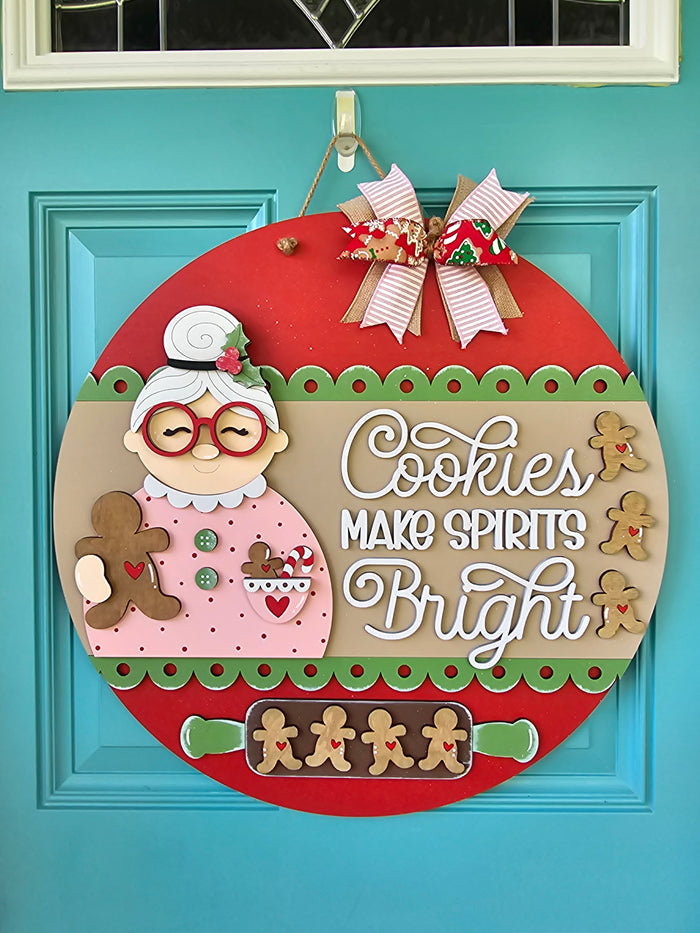 Cookies Make Spirits Bright Door Hanger