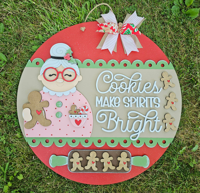 Cookies Make Spirits Bright Door Hanger