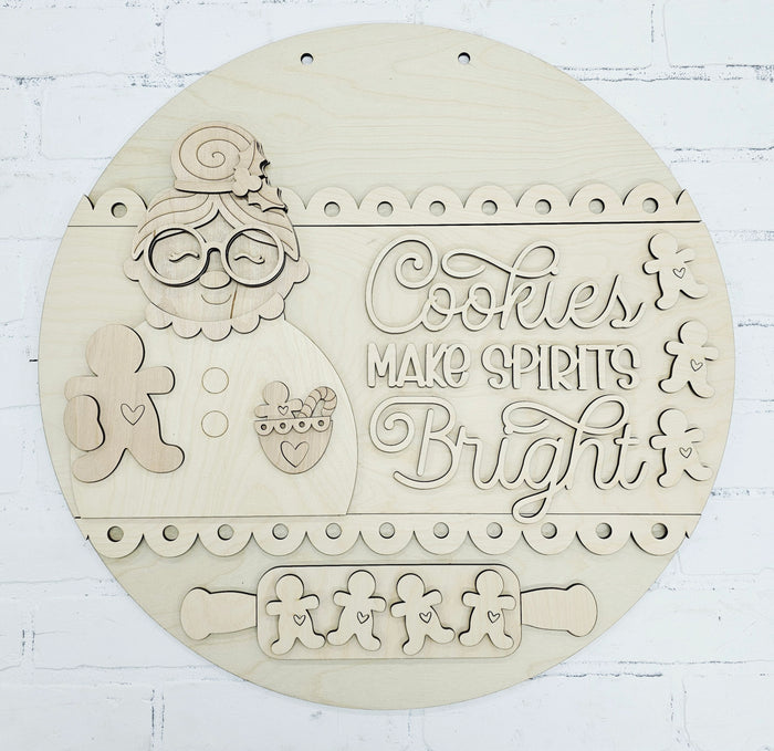 Cookies Make Spirits Bright Door Hanger