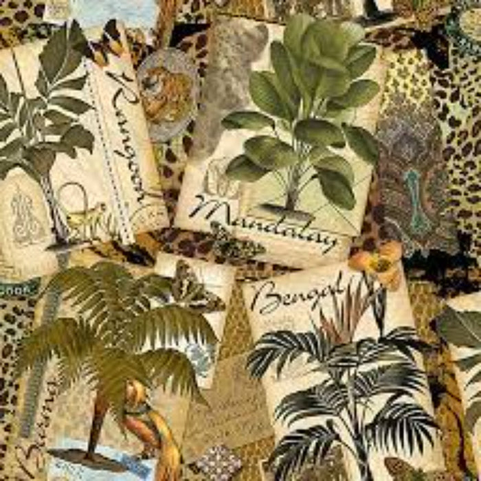 Curtain Valance - Exotic Travel Cotton