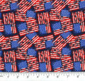 Curtain Valance - Patriotic Distressed Flag Cotton