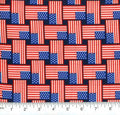 Curtain Valance - Patriotic Woven Flag Cotton