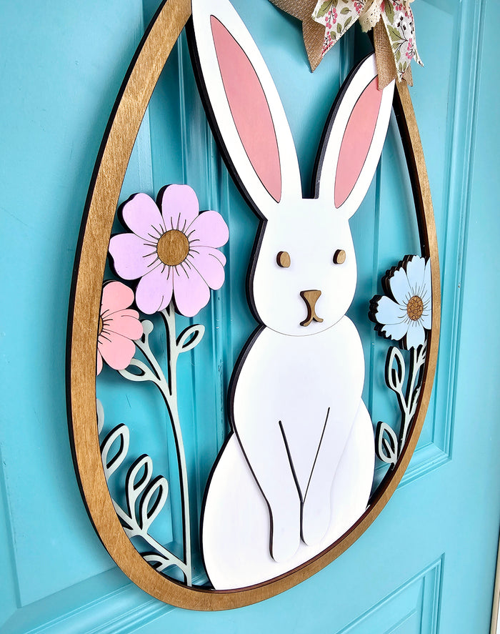 Dainty Bunny Egg Door Hanger