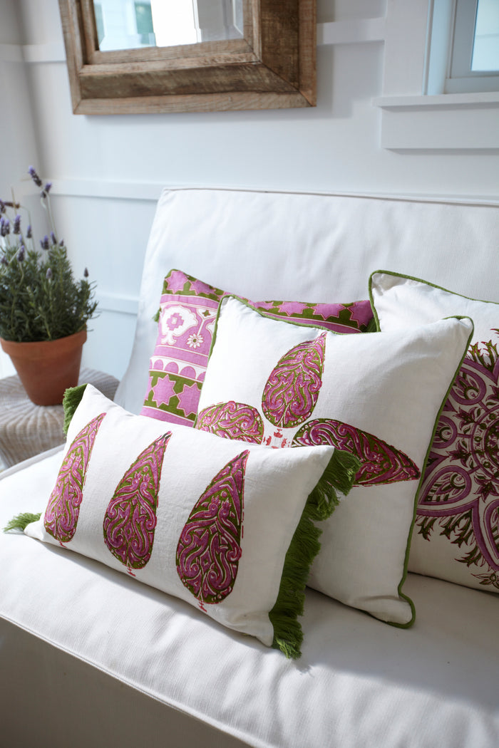 Damascus Shell Topiary Lumbar Pillow