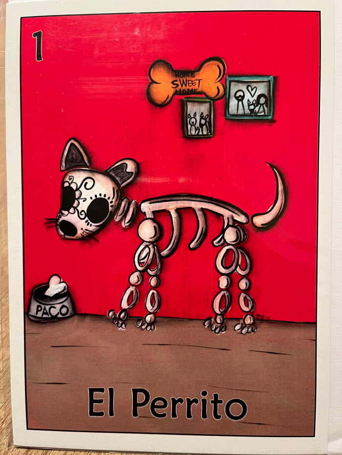 Day of the Dead Greeting Card: El Perrito