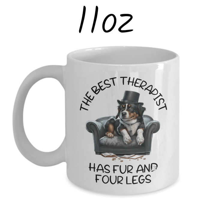 Dog, Motivational Gift, Coffee Mug: The Best Therapist...