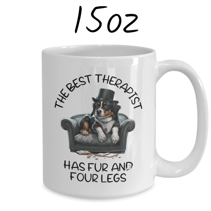 Dog, Motivational Gift, Coffee Mug: The Best Therapist...