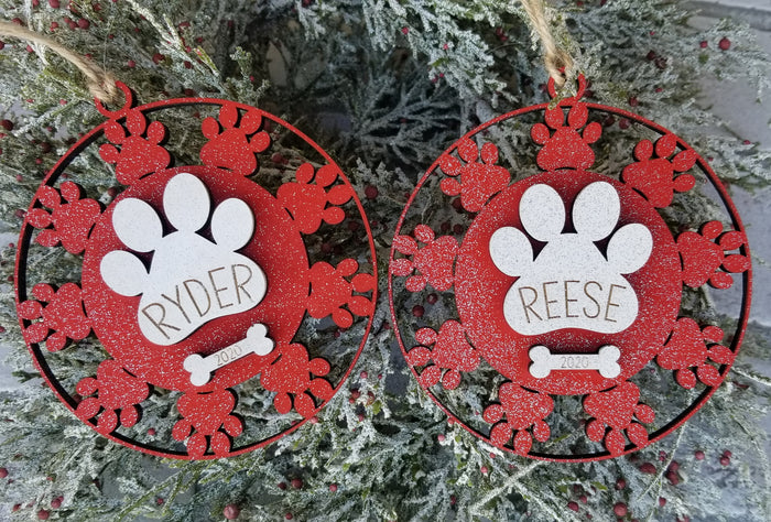 Dog Paw Ornament