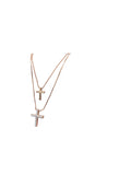 Double Cross Layered Necklace