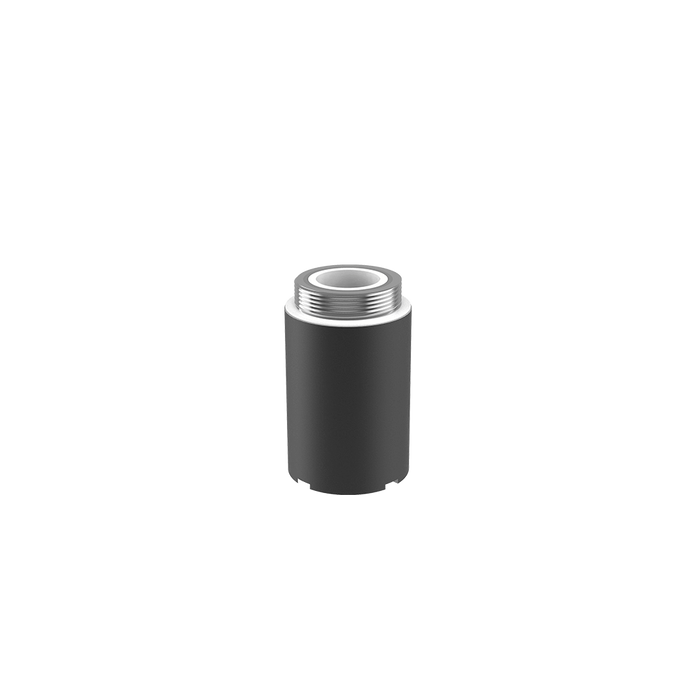 A close-up view of the Dr. Dabber Ghost Replacement Atomizer, showing its metallic finish and cylindrical shape against a plain white background.