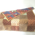 Early American Antique Bassinet Cradle Quilt Two Sided Patterns 19th Century 29" x 35"