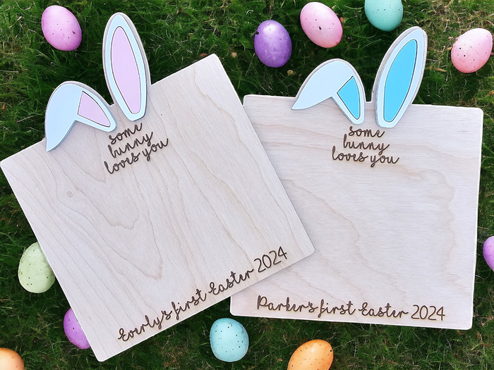 Easter Footprint Keepsake Sign