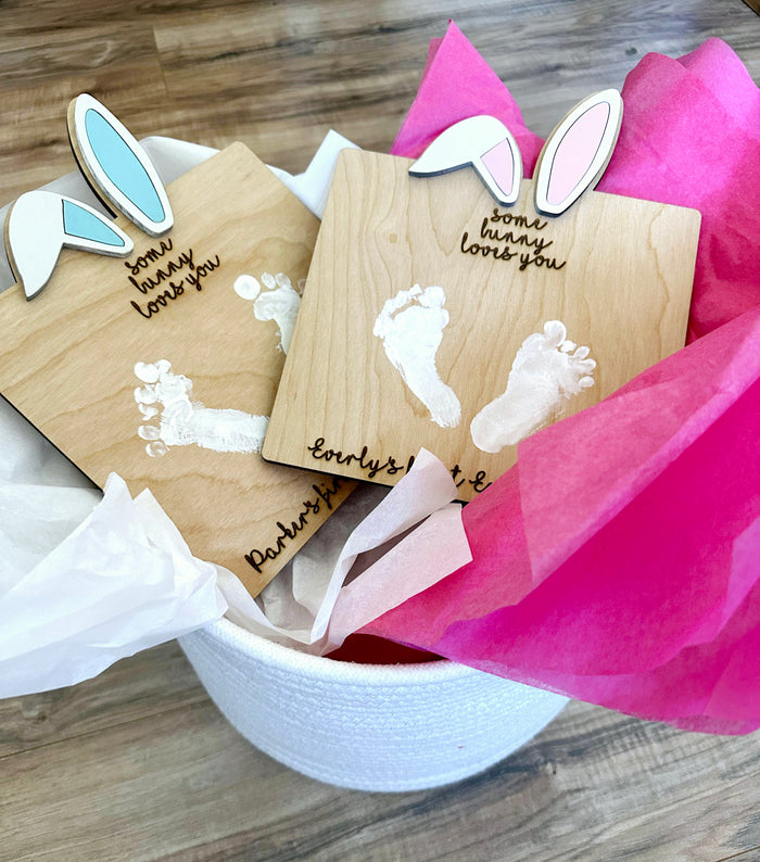 Easter Footprint Keepsake Sign