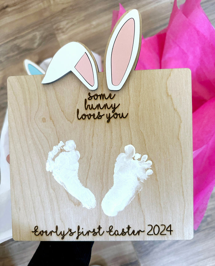 Easter Footprint Keepsake Sign