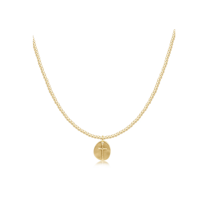 Enewton - Choker Classic Gold 2mm Bead - Inspire Small Gold Charm - 17in - Findlay Rowe Designs