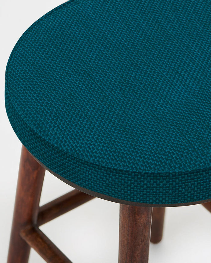 Chumbak English Cafe Stool - Mediterranian Blue