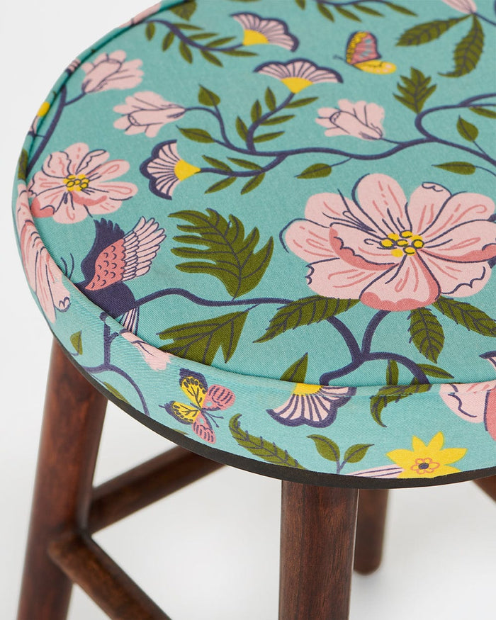 Chumbak English Cafe Stool - Spring Bloom