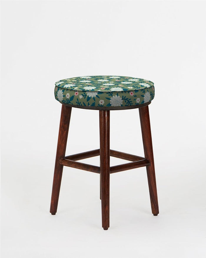 Chumbak English Cafe Stool - Spring Marigold Green
