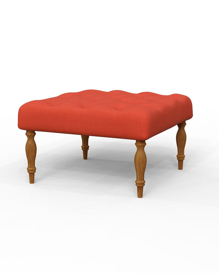 Chumbak English Ottoman - Carribean Coral