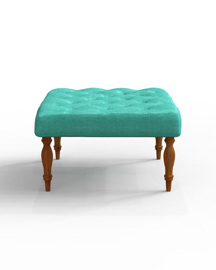 Chumbak English Ottoman - Maldivian Teal