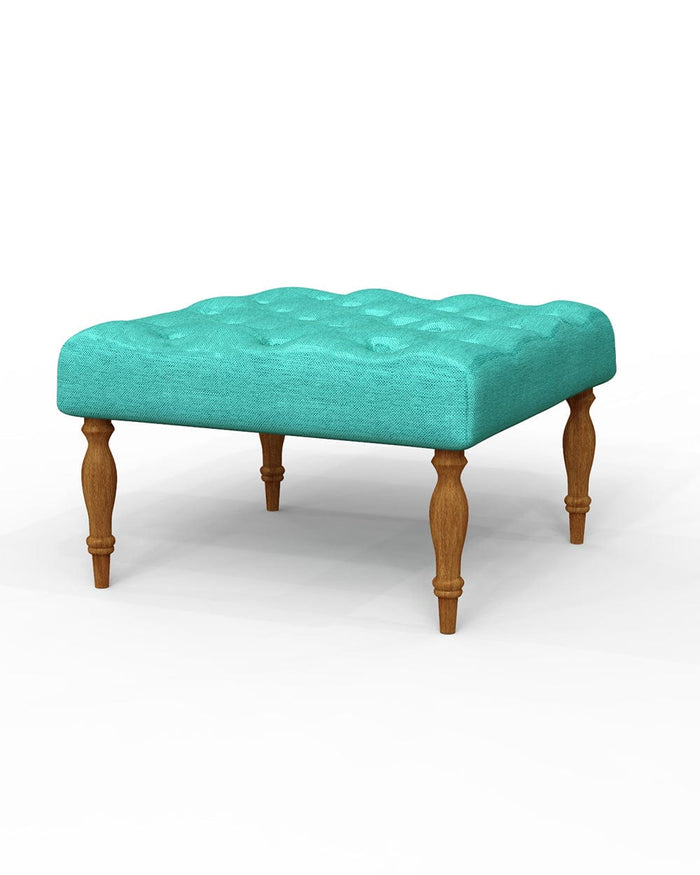 Chumbak English Ottoman - Maldivian Teal