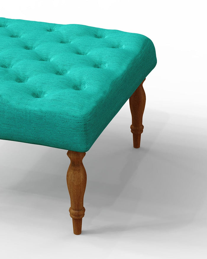 Chumbak English Ottoman - Maldivian Teal
