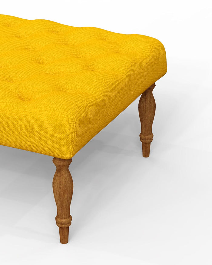 Chumbak English Ottoman - Sahara Mustard