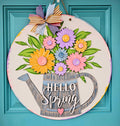 Floral Watering Can Door Hanger-wholesale