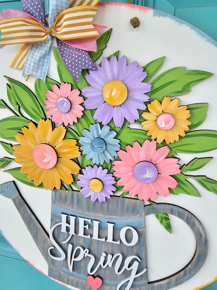 Floral Watering Can Door Hanger-wholesale