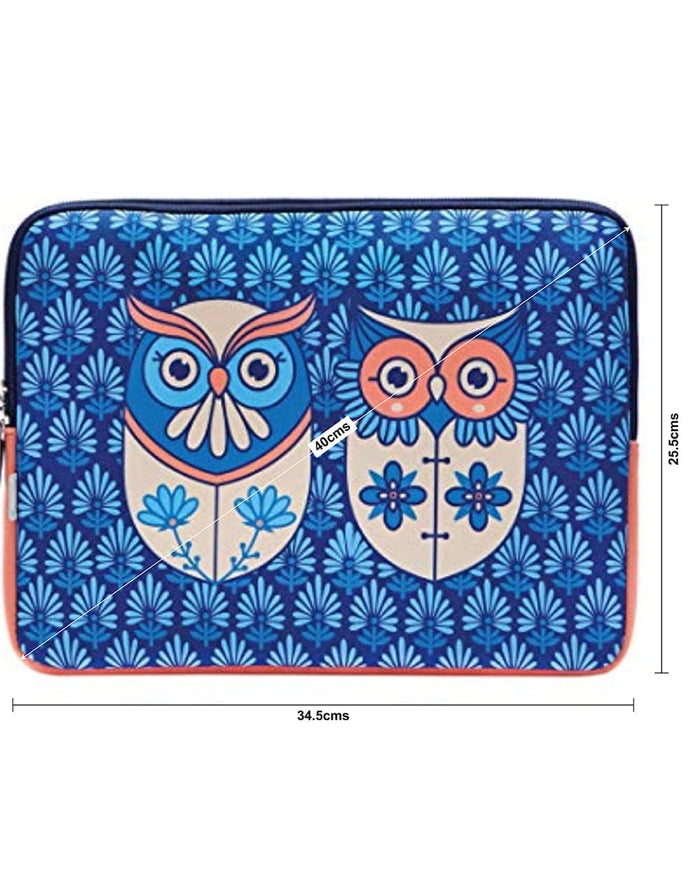 Chumbak Flower Owl Laptop Sleeve - 13.3”