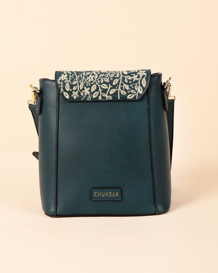 Chumbak Forest Flowers Embroidered Sling Bag
