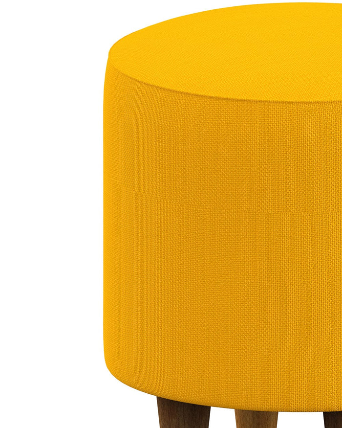 Chumbak French Pouffe - Sahara Mustard
