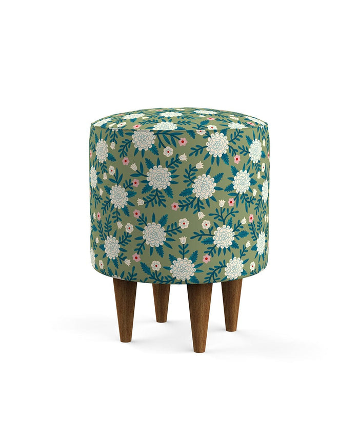 Chumbak French Pouffe - Spring Marigold Green