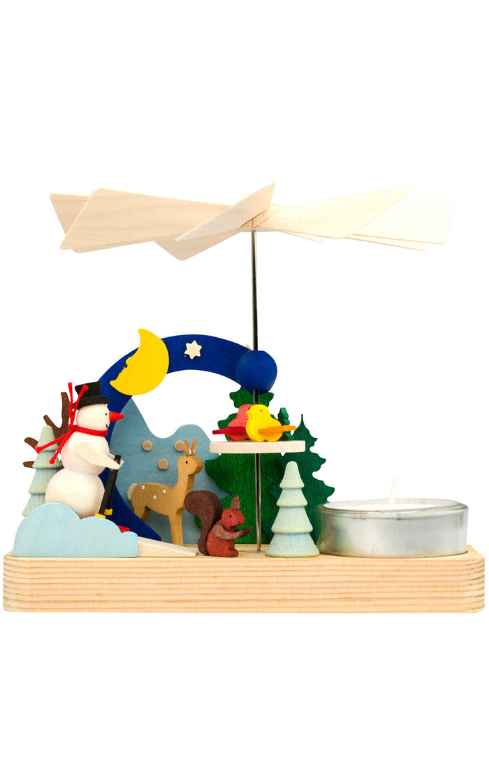 German Pyramid: Small Snowman Tea Light