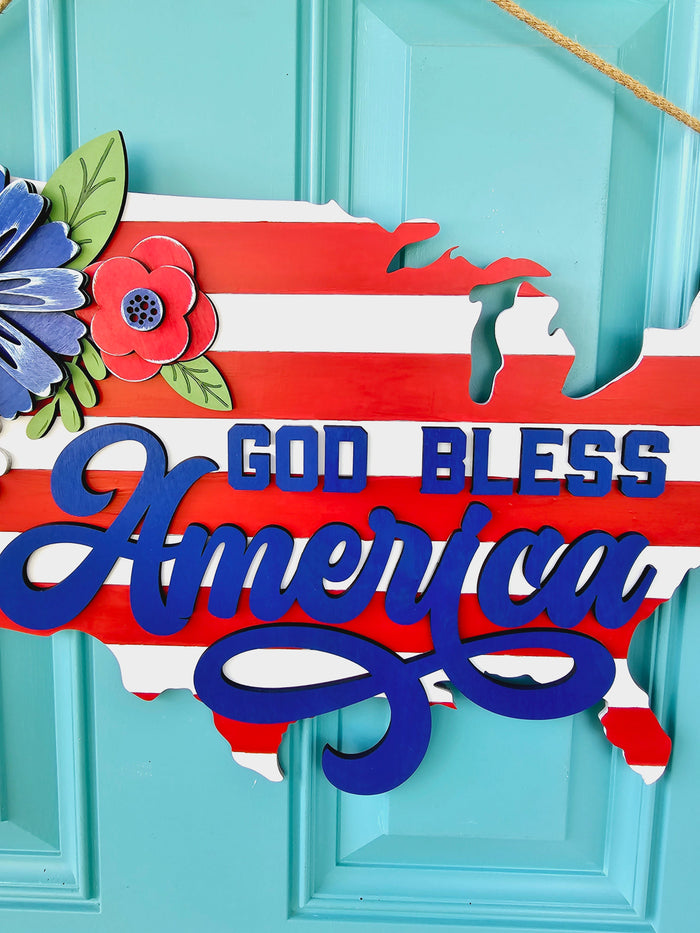God Bless America United States Door Hanger- wholesale