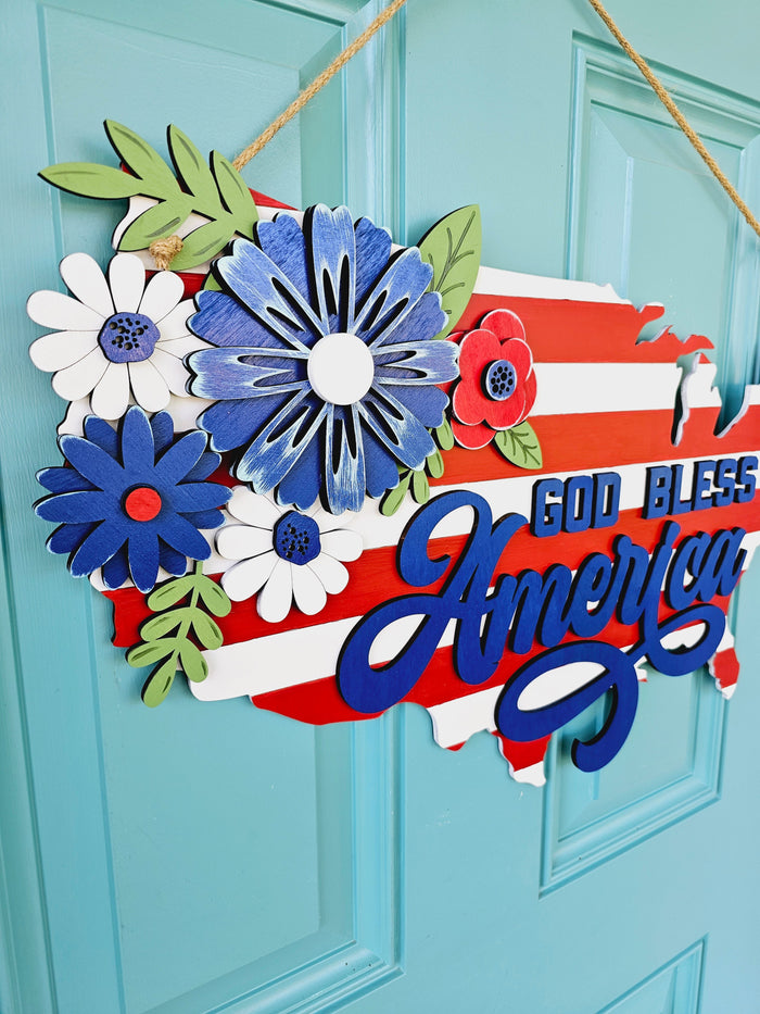God Bless America United States Door Hanger- wholesale