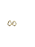 Gold Abstract Hoop Earrings