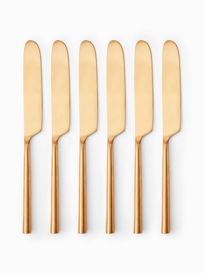Gold Dinner Knife Set