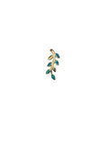 Gold Opal Leaf Pendant (Small)