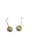 Gold Pearl Stud Earrings