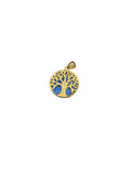 Gold Tree of Life Opal Disc Necklace