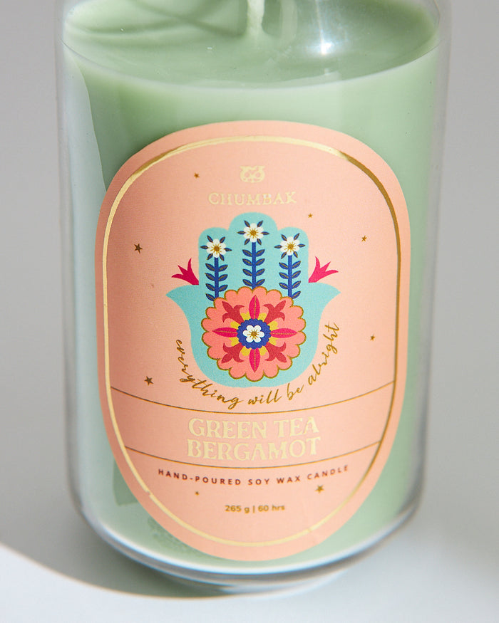 Green Tea & Bergamot Soy Wax Candle