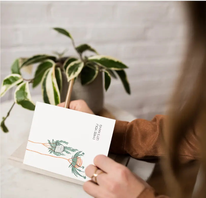 Greeting Card - I Miss You Let's Hang Acorn Home + Apparel