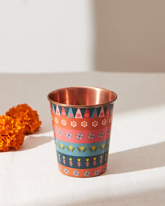 Hand painted Copper Tumblers | Drinkware