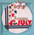 Happy 4th of July Cross stitch Door Hanger-wholesale
